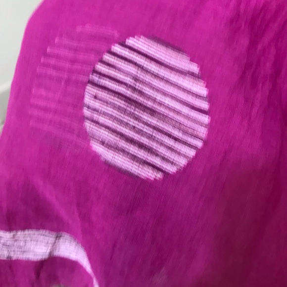 Eileen Fisher Handwoven Organic Cotton Silk Jamdani Scarf Pink Lightweight Boho - Picture 8 of 12